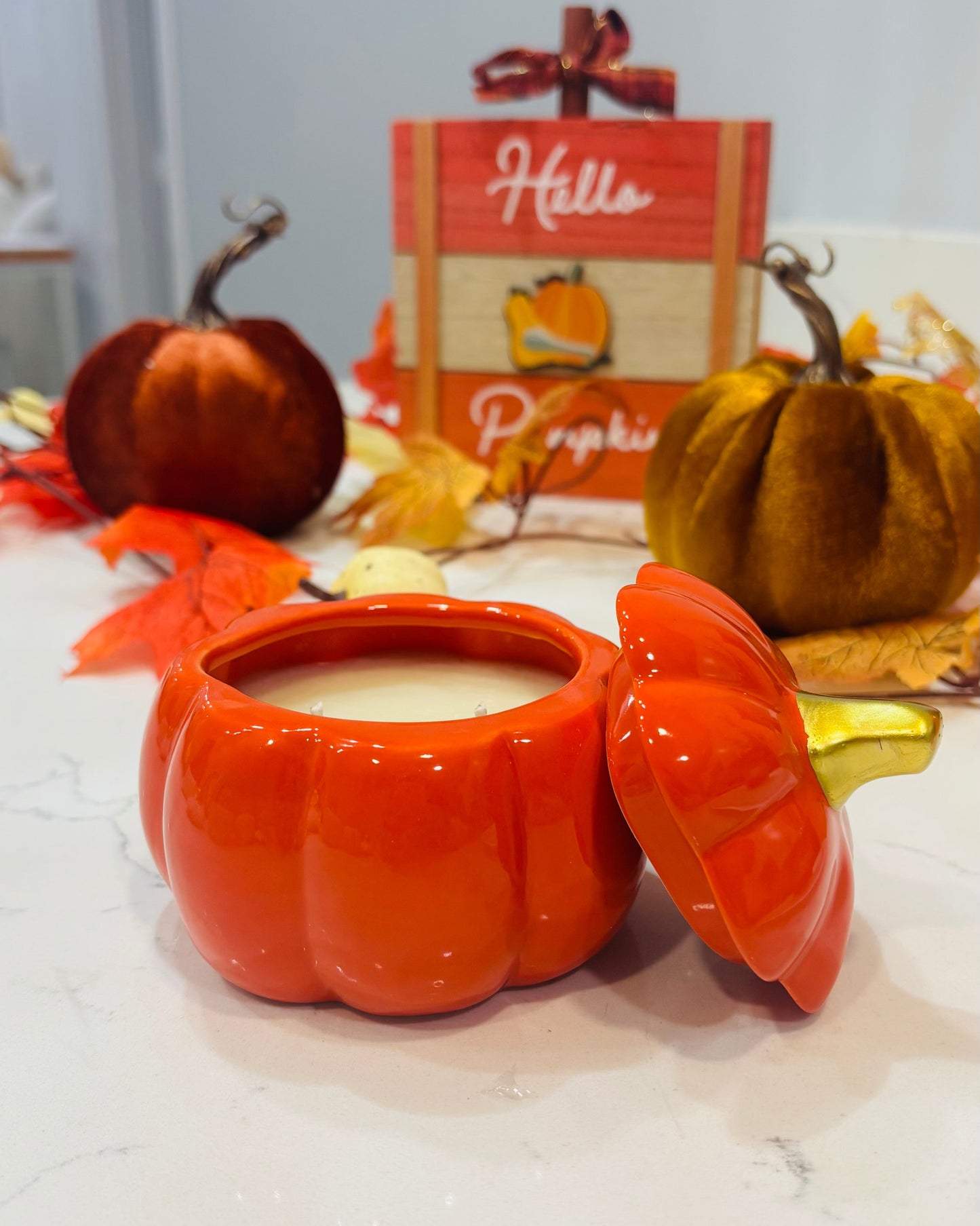Orange Pumpkin Candle