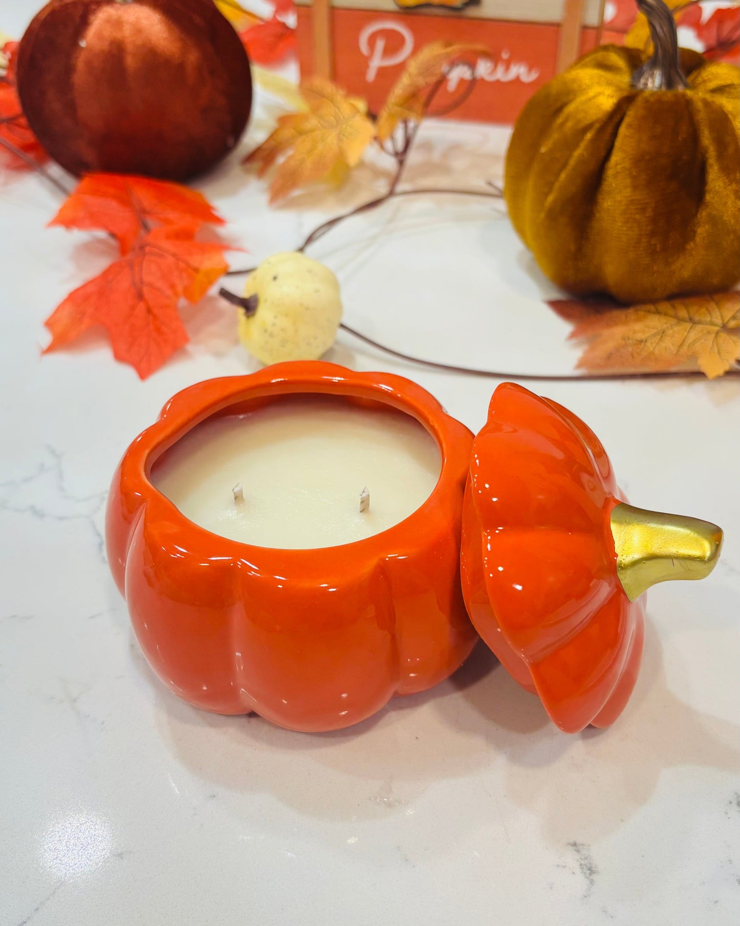 Orange Pumpkin Candle