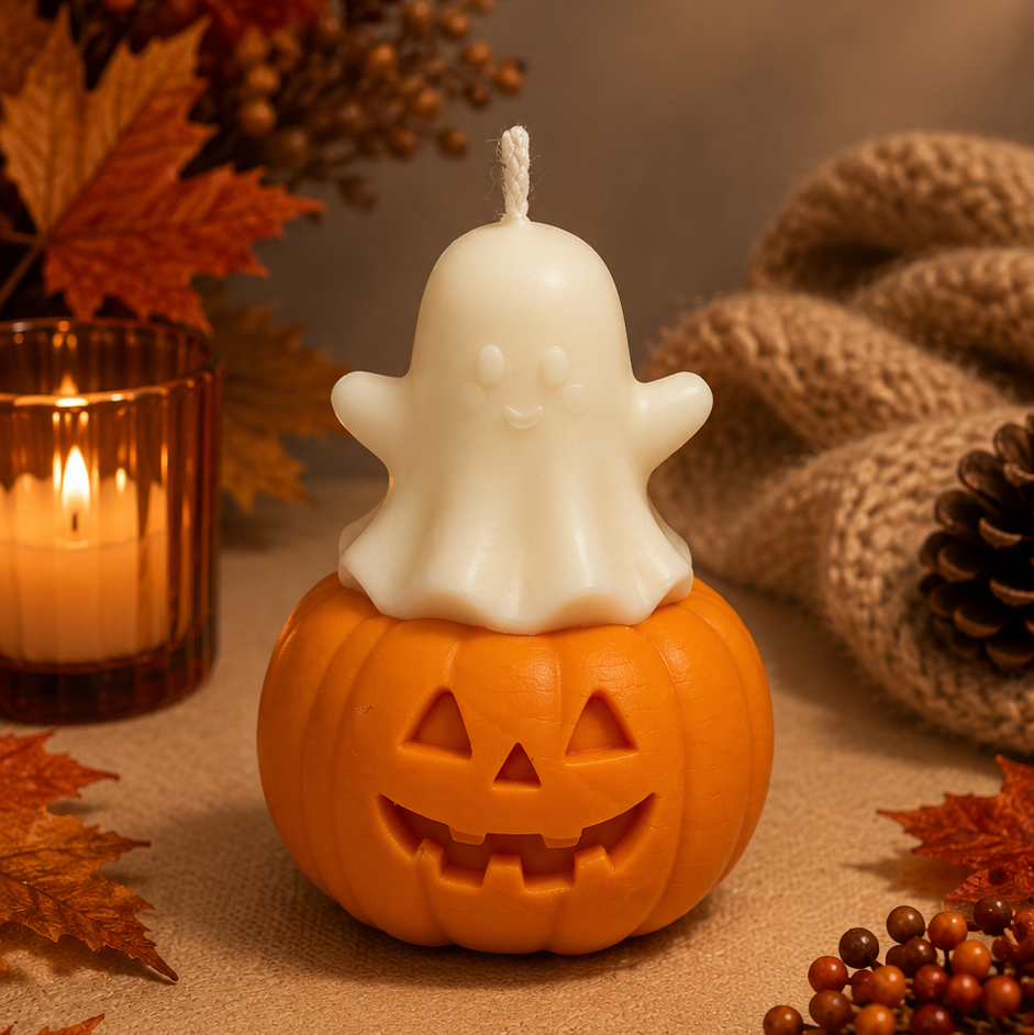 Ghost Pumpkin Candle