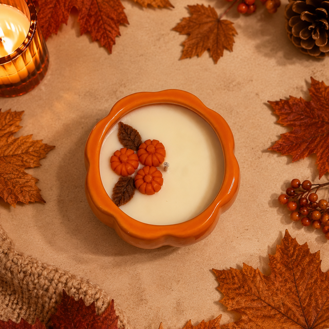 Orange Pumpkin Candle