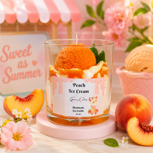 Peach Ice Cream Candle 10oz