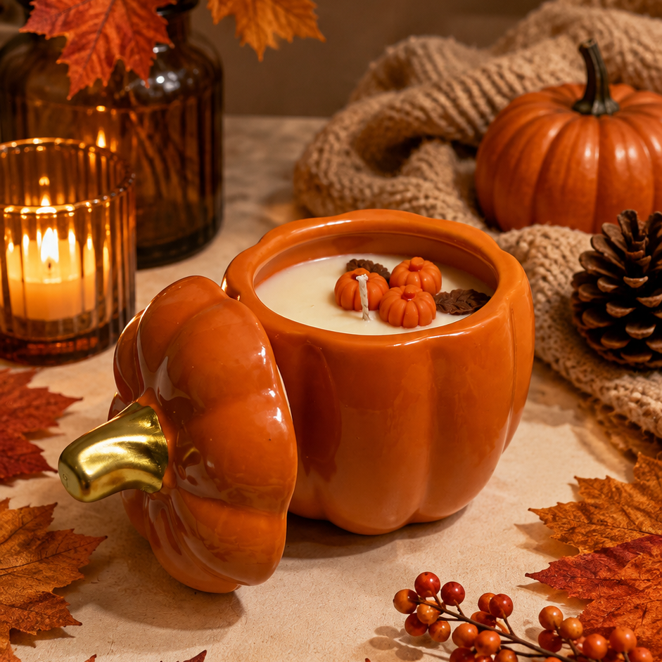 Orange Pumpkin Candle