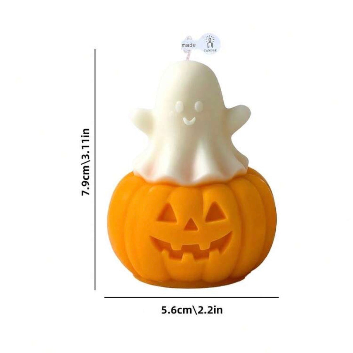 Ghost Pumpkin Candle