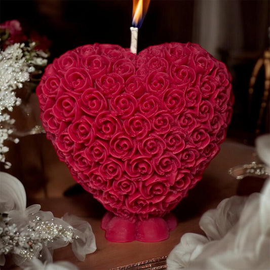 Rose Heart Candle